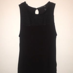 H&M women’s black embroidered tank
